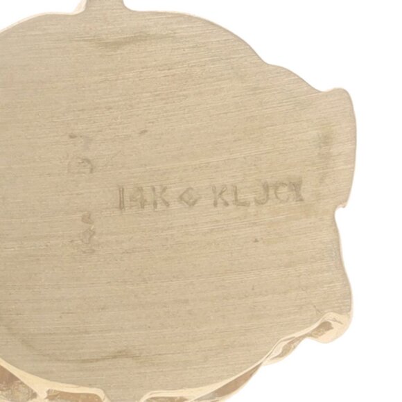 Richard Klein Pink Tourmaline Diamond Slide Charm - Yellow Gold 14k Oval 2.90ct - Picture 4 of 4